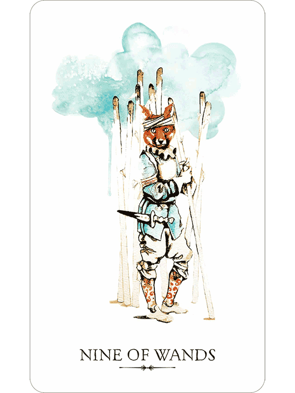 nine of wands,knight of wands nine of wands