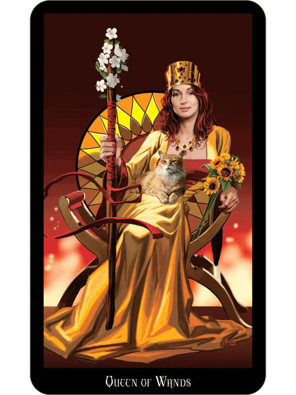 The Queen of Wands tarot card meanings Wands tarot, Tarot book, Tarot cards for beginners