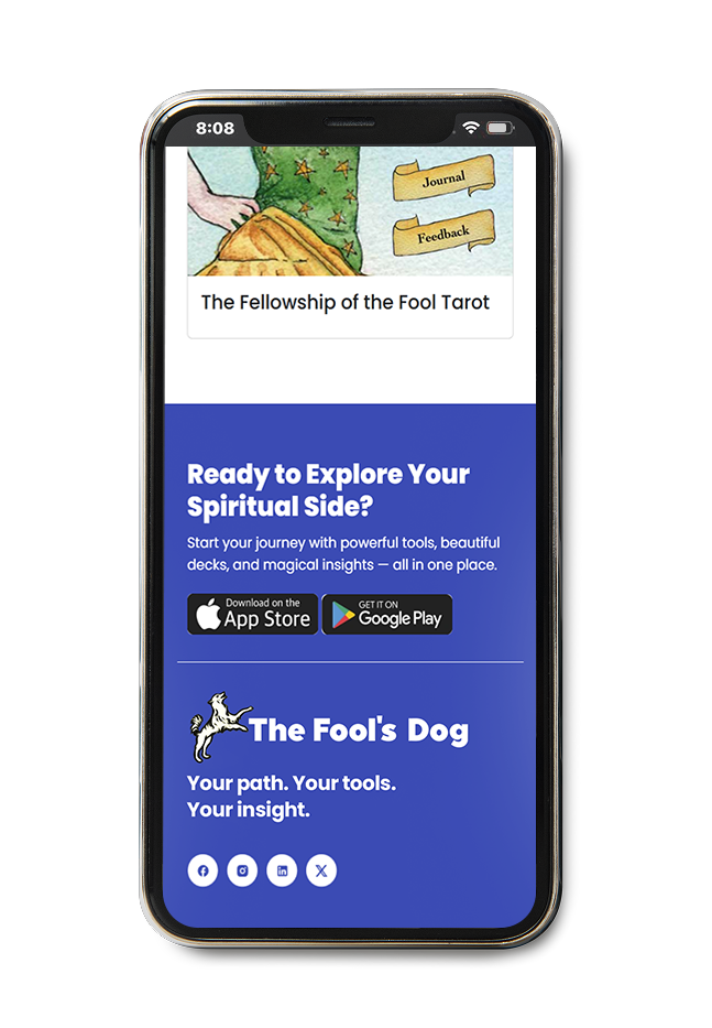 Image of a mobile phone showing this website